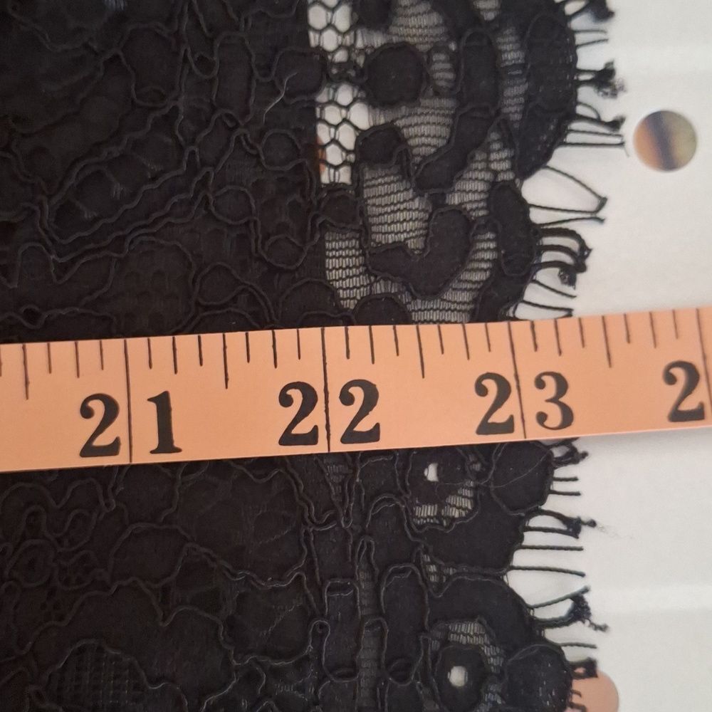 J Crew Black Floral Lace Blouse Short Sleeve Romantic Goth Top XS Womens - Picture 11 of 12